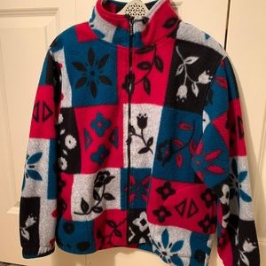 Fleece Patterned Zip up